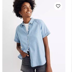 NWT Madewell Denim Tidal Shirt in Dottie Wash XS